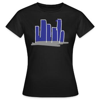 Ville Villes - T-shirt Femme - noir - Devant - AI Model Female 172 dark (172cm)