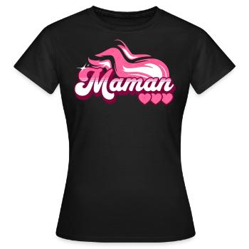 Flamme Cadeau Meilleure Maman - T-shirt Femme - noir - Devant - AI Model Female 172 dark (172cm)
