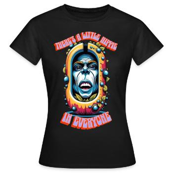 Il y a un peu de hippie dans tout le monde 10 - T-shirt Femme - noir - Devant - AI Model Female 172 dark (172cm)