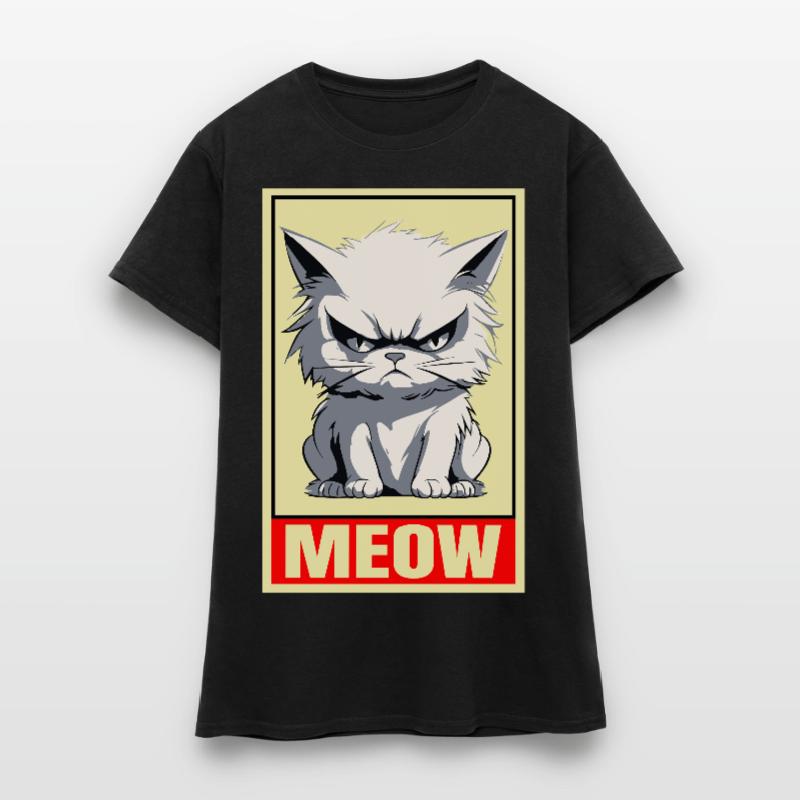 Cat Meow Grumpy Grumpy Grumpy Funny Women's T-Shirt