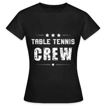 Table Tennis Crew - Frauen T-Shirt - Schwarz - Vorne - AI Model Female 172 dark (172cm)