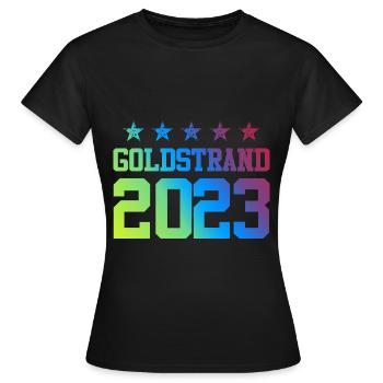 Goldstrand 2023 - Frauen T-Shirt - Schwarz - Vorne - AI Model Female 172 dark (172cm)
