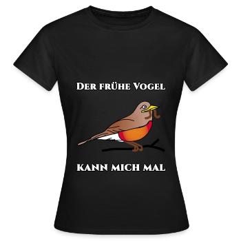 Le lève-tôt - T-shirt Femme - noir - Devant - AI Model Female 172 dark (172cm)