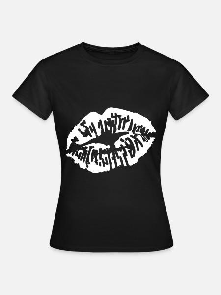 Lippen - Frauen T-Shirt - Schwarz