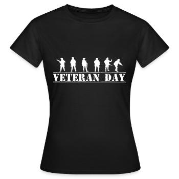 Journée de l’ancien combattant - cadeau de vétéran, cadeau de soldat - T-shirt Femme - noir - Devant - AI Model Female 172 dark (172cm)