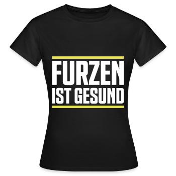 Furzen ist gesund - Frauen T-Shirt - Schwarz - Vorne - AI Model Female 172 dark (172cm)