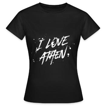 J’aime Athènes - T-shirt Femme - noir - Devant - AI Model Female 172 dark (172cm)