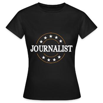 Journalist Beruf - Frauen T-Shirt - Schwarz - Vorne - AI Model Female 172 dark (172cm)