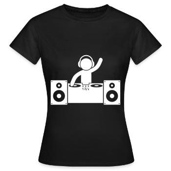 dj turntables - Frauen T-Shirt - Schwarz - Vorne - AI Model Female 172 dark (172cm)