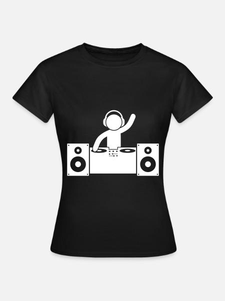 dj turntables - Frauen T-Shirt - Schwarz