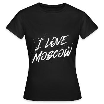J’aime Moscou - T-shirt Femme - noir - Devant - AI Model Female 172 dark (172cm)