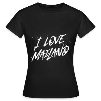 I Love Milan - Women's T-Shirt - black - Front - AI Model Female 172 dark (172cm)