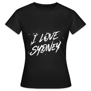 J’aime Sydney - T-shirt Femme - noir - Devant - AI Model Female 172 dark (172cm)
