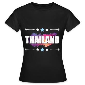 Thaïlande - T-shirt Femme - noir - Devant - AI Model Female 172 dark (172cm)