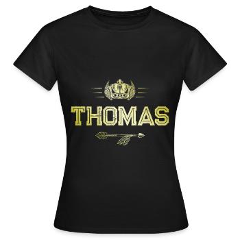 Thomas - Women's T-Shirt - black - Front - AI Model Female 172 dark (172cm)