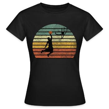 Basket-ball rétro Vintage Slam Dunk cadeau - T-shirt Femme - noir - Devant - AI Model Female 172 dark (172cm)