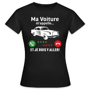 Ma voiture m'appelle voiture classique - T-shirt Femme - noir - Devant - AI Model Female 172 dark (172cm)