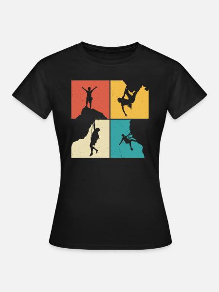 Bergklettern - Frauen T-Shirt - Schwarz