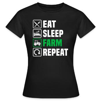 T-Shirt Landwirtschaft Geschenk Landwirt - Frauen T-Shirt - Schwarz - Vorne - AI Model Female 172 dark (172cm)