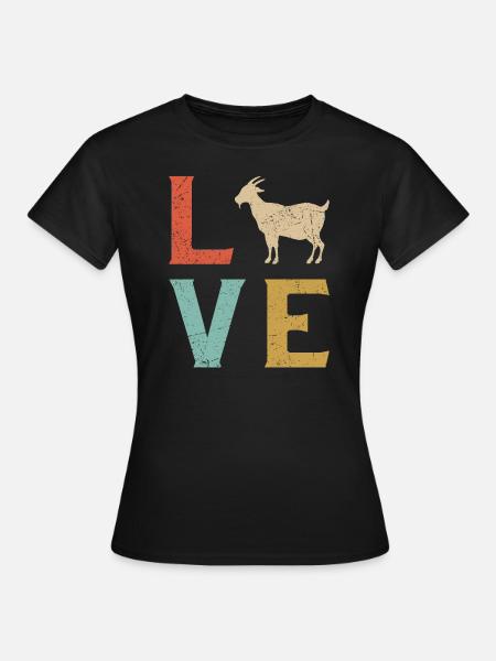 j'aime les chèvres t-shirt chèvre - Dame-T-shirt - sort