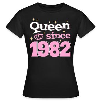 Königin seit 1982 40-jähriges Jubiläum der Frau - Frauen T-Shirt - Schwarz - Vorne - AI Model Female 172 dark (172cm)
