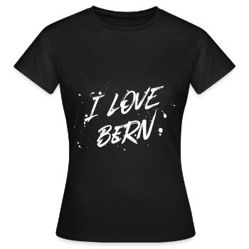 J’aime Berne - T-shirt Femme - noir - Devant - AI Model Female 172 dark (172cm)