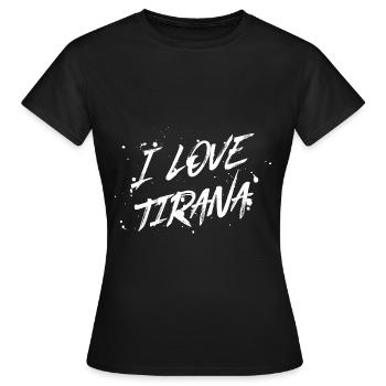 J’adore Tirana - T-shirt Femme - noir - Devant - AI Model Female 172 dark (172cm)