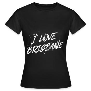 J’aime Brisbane - T-shirt Femme - noir - Devant - AI Model Female 172 dark (172cm)