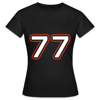 77 Symbole numérique - T-shirt Femme - noir - Devant - AI Model Female 172 dark (172cm)