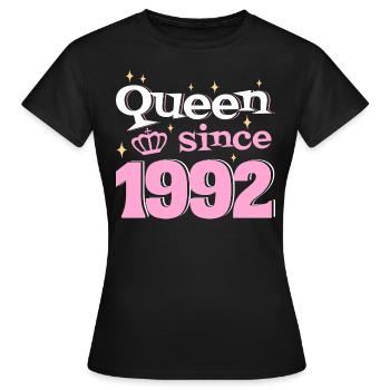Königin seit 1992 30-jähriges Jubiläum der Frau - Frauen T-Shirt - Schwarz - Vorne - AI Model Female 172 dark (172cm)