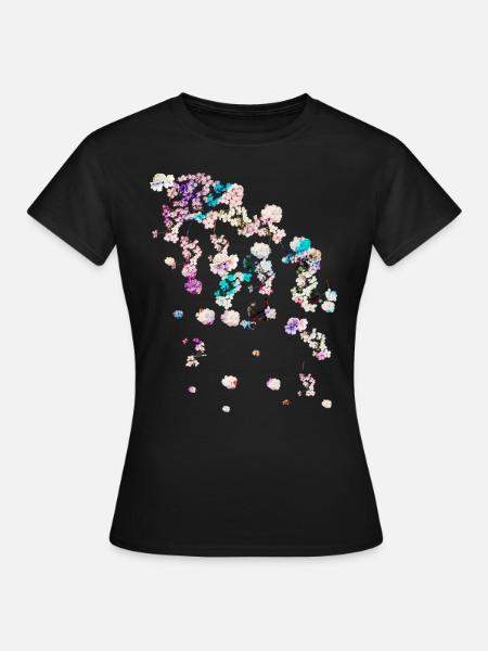 Fleur de cerisier,fleurs,fleurs,fleurs,fleurs - T-shirt Femme - noir