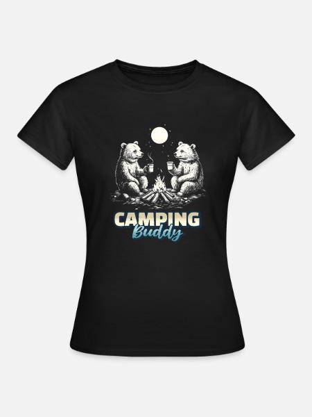 Camping Buddy comme cadeau pour les amis campeurs - T-shirt Femme - noir