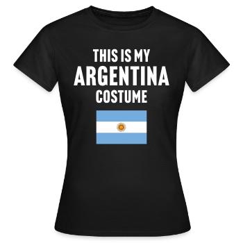 C’est mon costume d’Argentine - T-shirt Femme - noir - Devant - AI Model Female 172 dark (172cm)