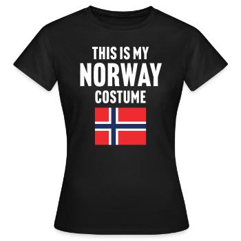 C’est mon costume de Norvège - T-shirt Femme - noir - Devant - AI Model Female 172 dark (172cm)