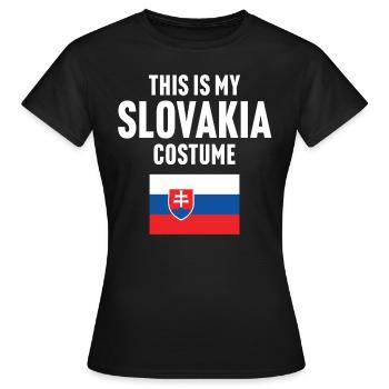 C’est mon costume de Slovaquie - T-shirt Femme - noir - Devant - AI Model Female 172 dark (172cm)