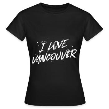 J’aime Vancouver - T-shirt Femme - noir - Devant - AI Model Female 172 dark (172cm)