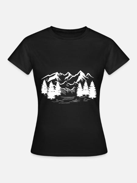Baum Natur Outdoor Wald Bäume Umweltschutz - Frauen T-Shirt - Schwarz