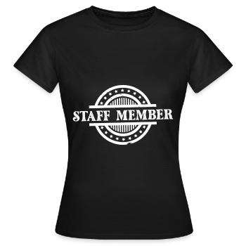 Tampon du membre du personnel - T-shirt Femme - noir - Devant - AI Model Female 172 dark (172cm)