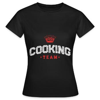 Équipe de cuisine Cuisson Cuisson - T-shirt Femme - noir - Devant - AI Model Female 172 dark (172cm)