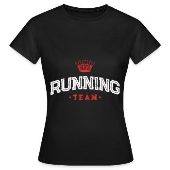Équipe de course à pied - T-shirt Femme - noir - Devant - AI Model Female 172 dark (172cm)