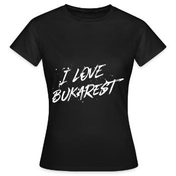 I Love Bukarest - Frauen T-Shirt - Schwarz - Vorne - AI Model Female 172 dark (172cm)