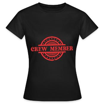 Crew Mitglied - Frauen T-Shirt - Schwarz - Vorne - AI Model Female 172 dark (172cm)