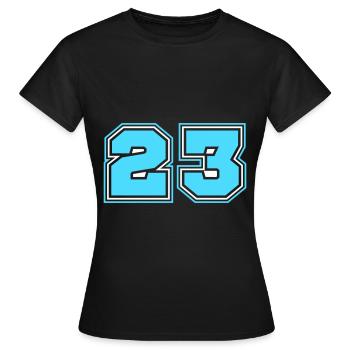23 Numéro de numéro - T-shirt Femme - noir - Devant - AI Model Female 172 dark (172cm)