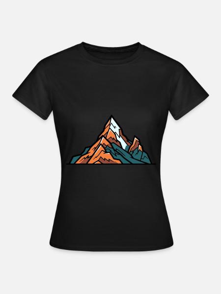 Mountains Symbol - Frauen T-Shirt - Schwarz