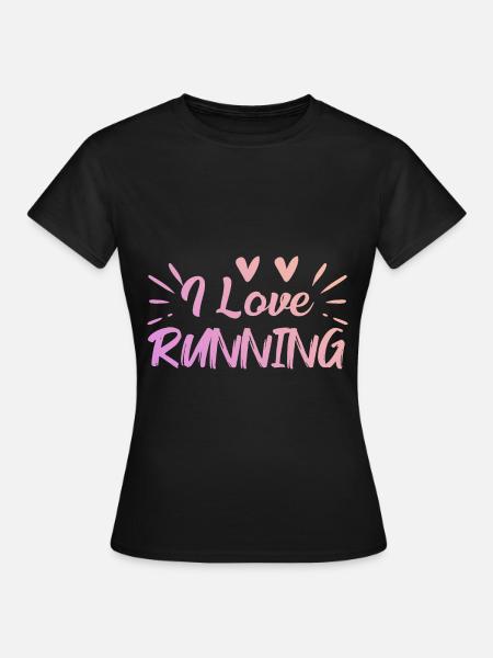 Ich liebe Rennen - Frauen T-Shirt - Schwarz