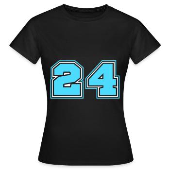 24 Numéro de numéro - T-shirt Femme - noir - Devant - AI Model Female 172 dark (172cm)