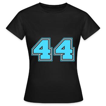 44 Numéro de numéro - T-shirt Femme - noir - Devant - AI Model Female 172 dark (172cm)