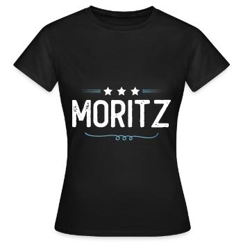 Moritz - Frauen T-Shirt - Schwarz - Vorne - AI Model Female 172 dark (172cm)
