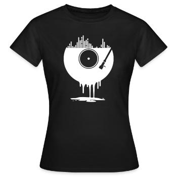Basic DJ et phonographes Design - T-shirt Femme - noir - Devant - AI Model Female 172 dark (172cm)