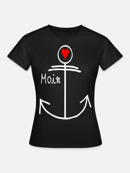 Moin Anker - Frauen T-Shirt - Schwarz